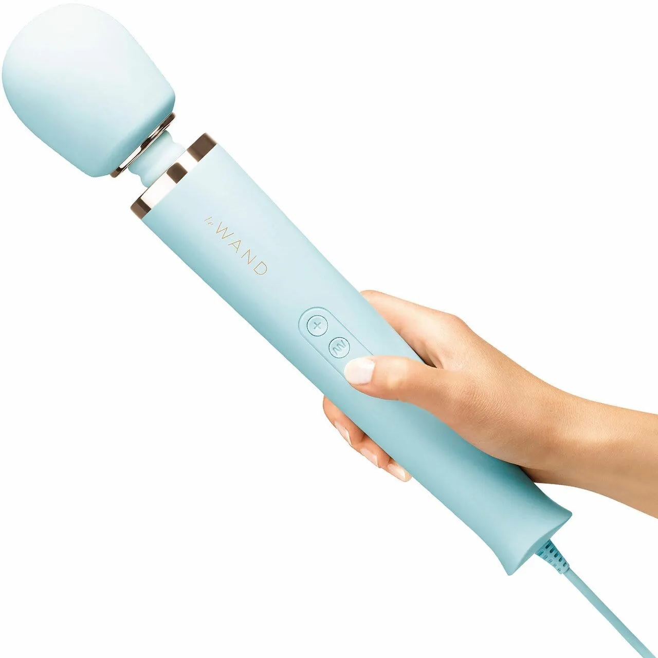 LE WAND - Powerful Plug-In Vibrating Wand Massager - Sky Blue