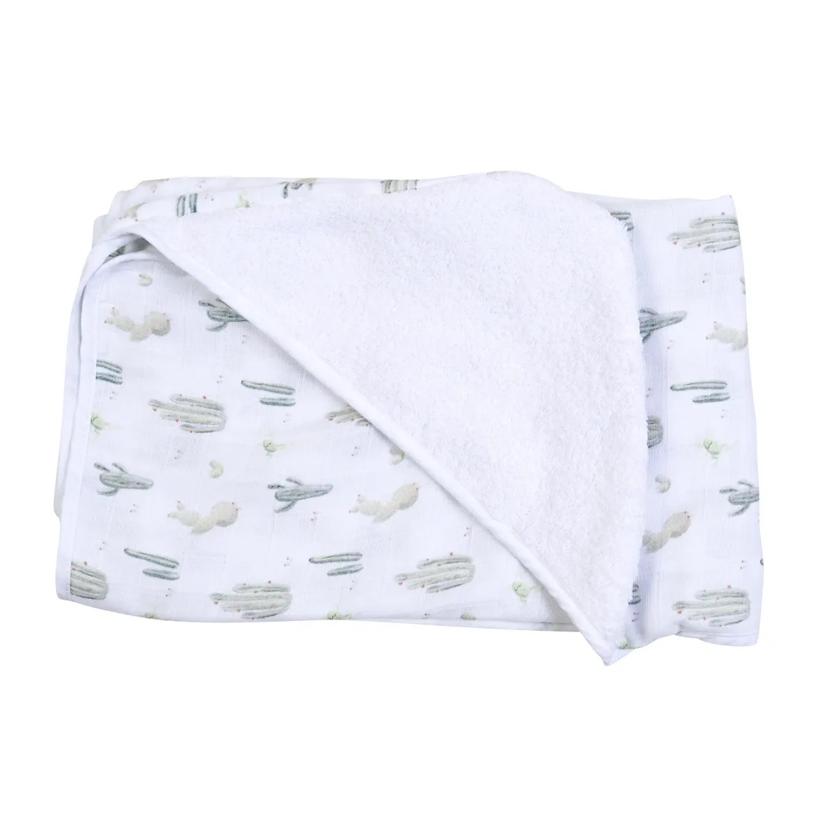 Little Crevette Hooded Towel Cactus