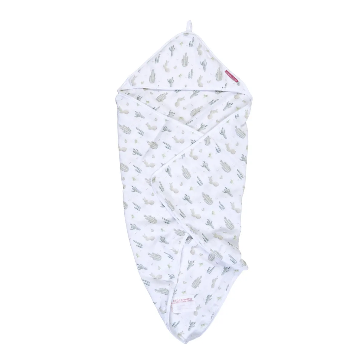 Little Crevette Hooded Towel Cactus