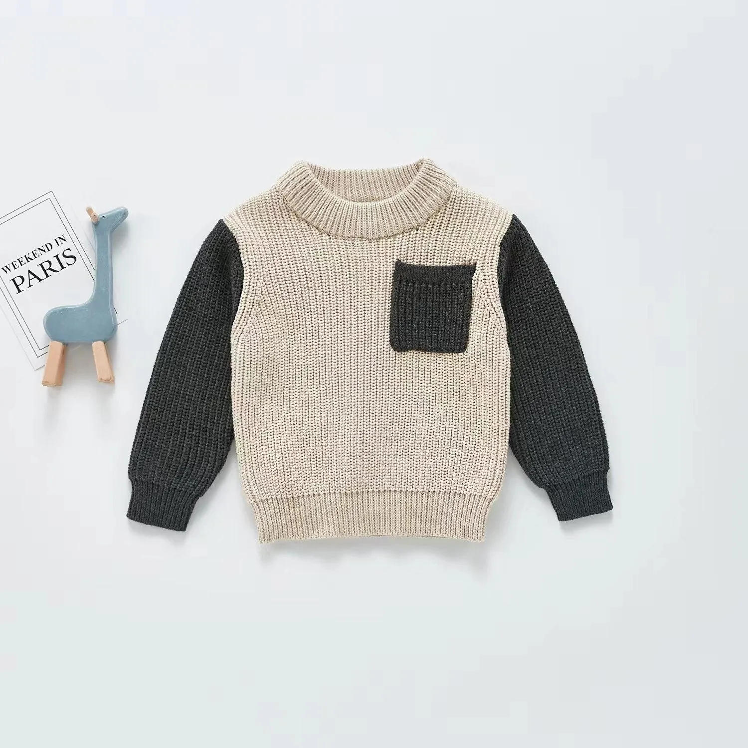 Marty Pocket Color Block Sweater