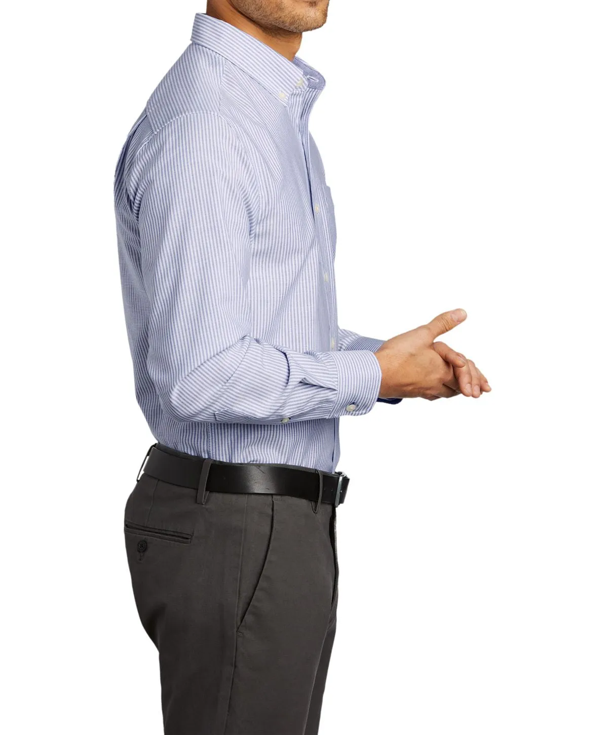 Men's Long Sleeve SuperPro Oxford Stripe Shirt