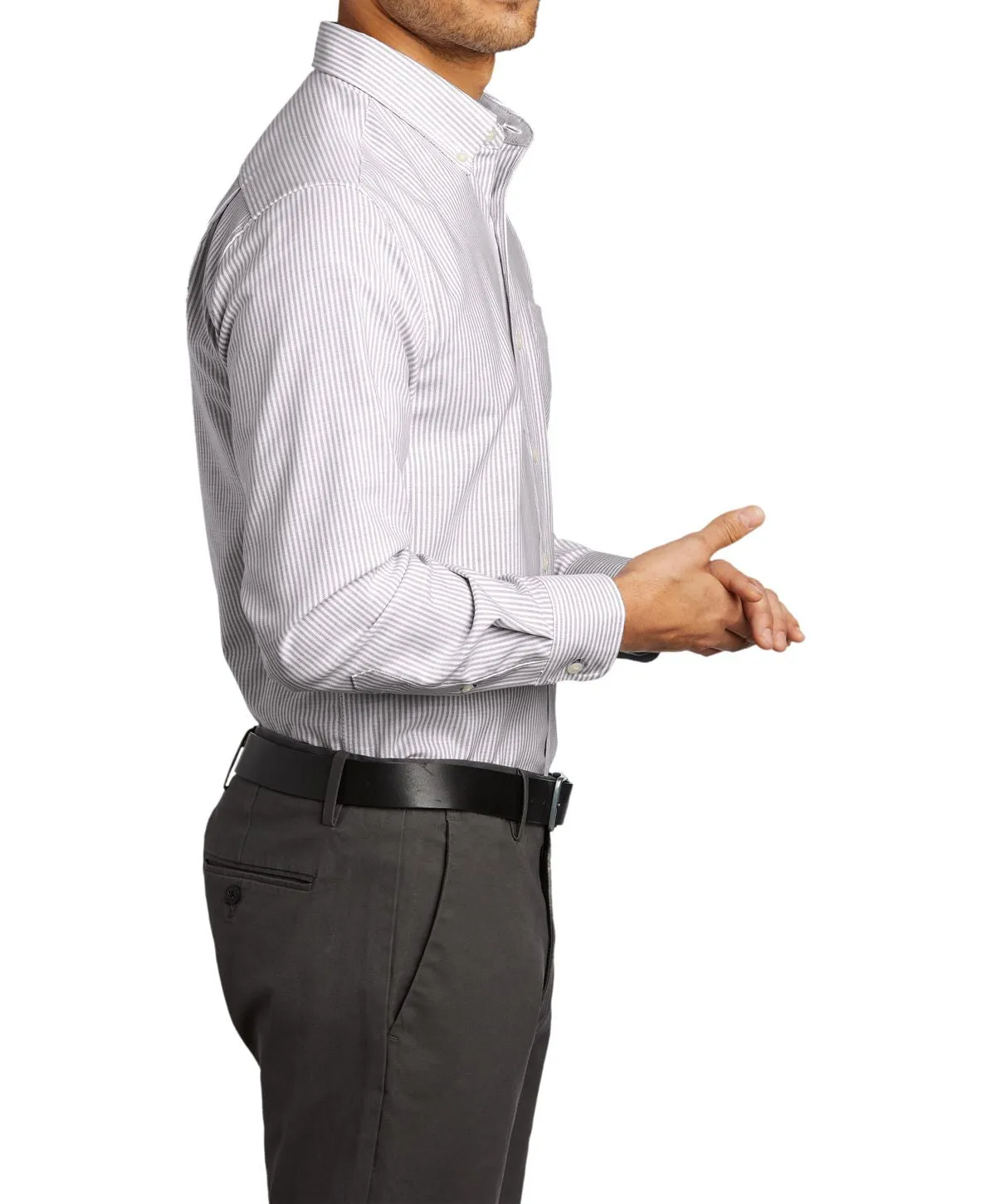 Men's Long Sleeve SuperPro Oxford Stripe Shirt
