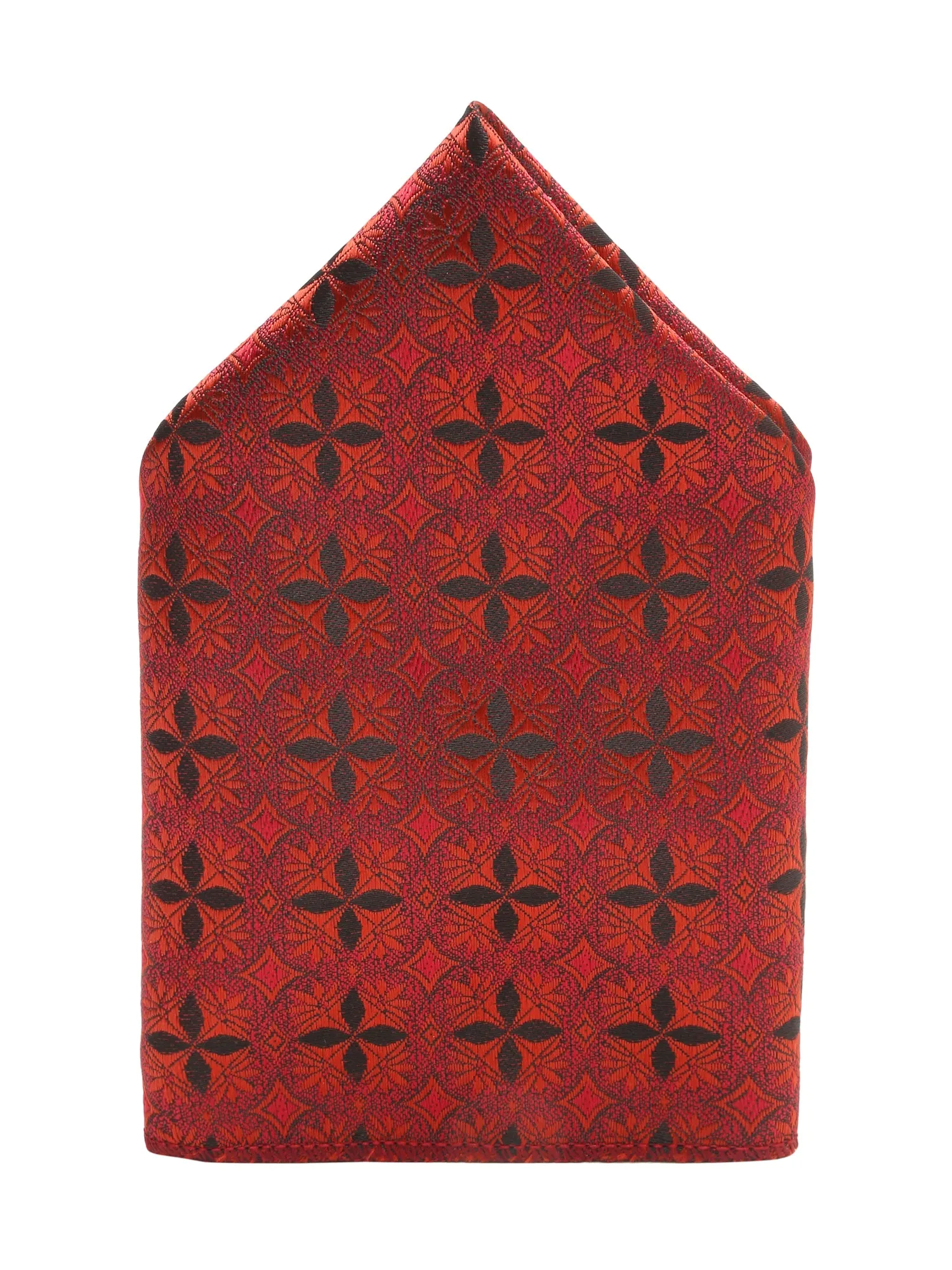 Men's Red Fashion Floral Pattern Tie Set