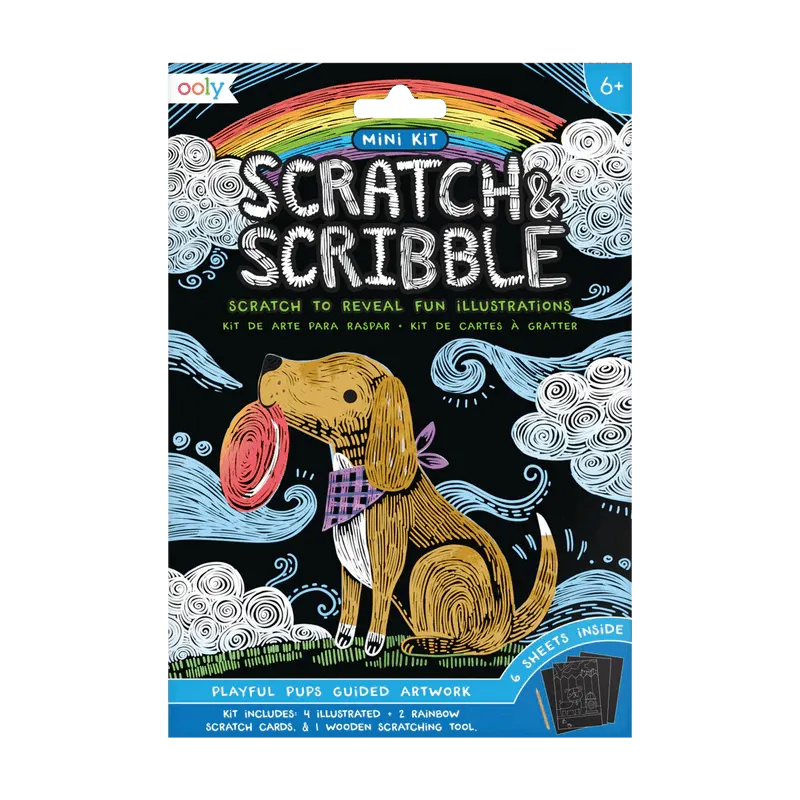 Mini Scratch & Scribble Art Kit (Playful Pups)