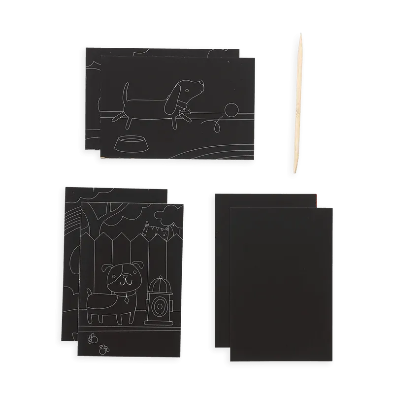 Mini Scratch & Scribble Art Kit (Playful Pups)