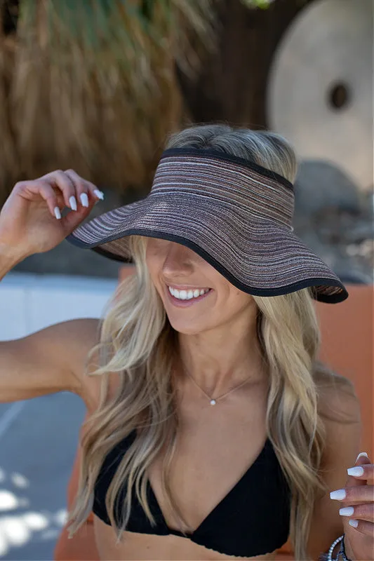 NEW!! Straw Travel Visor in 2 Colors