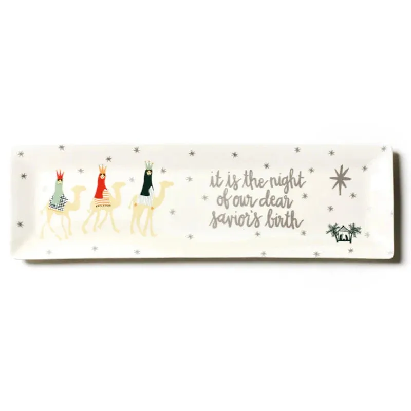 O Holy Night Skinny Rectangle Tray