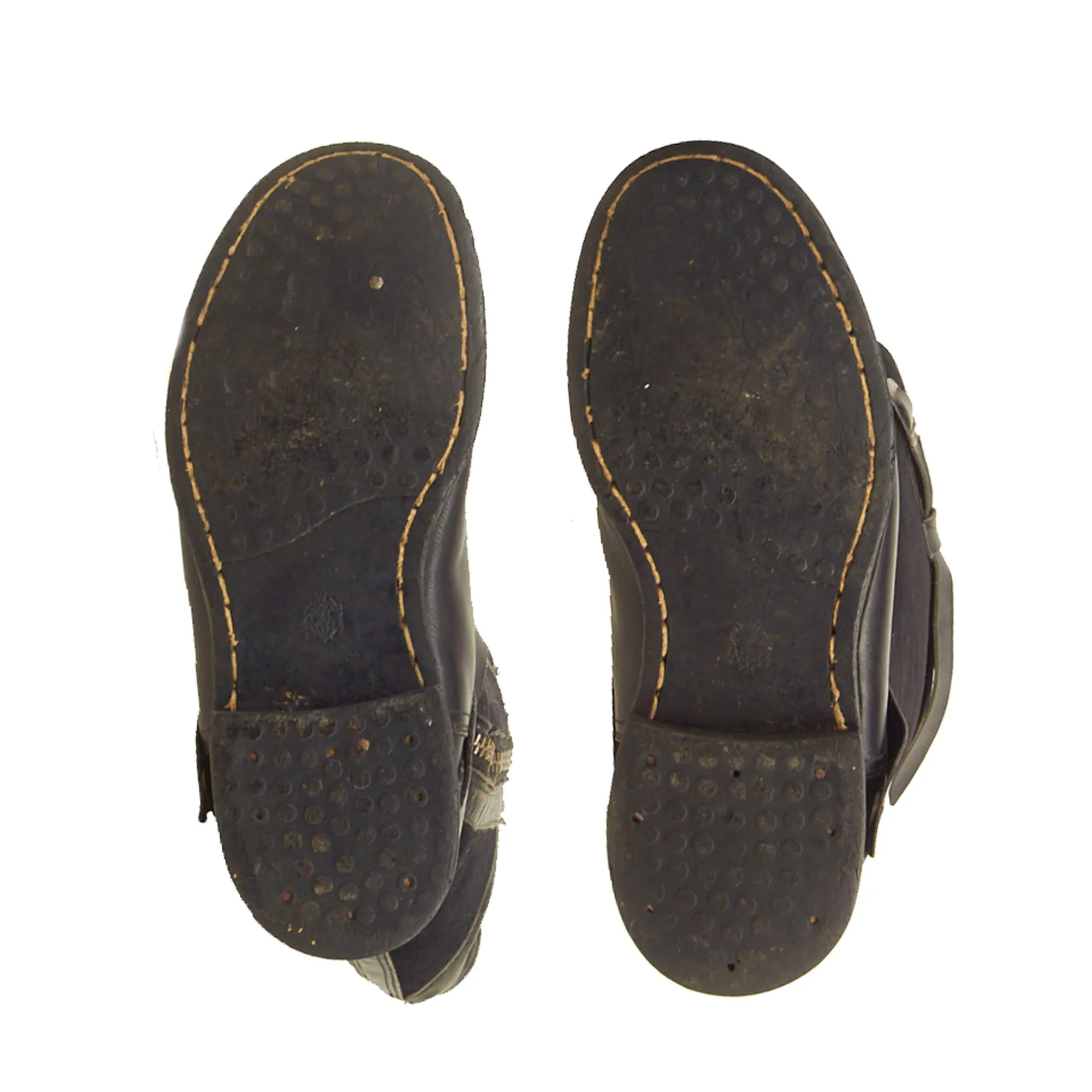 Original German WWII Luftwaffe Fleece-Lined Leather Pilot Flying Boots