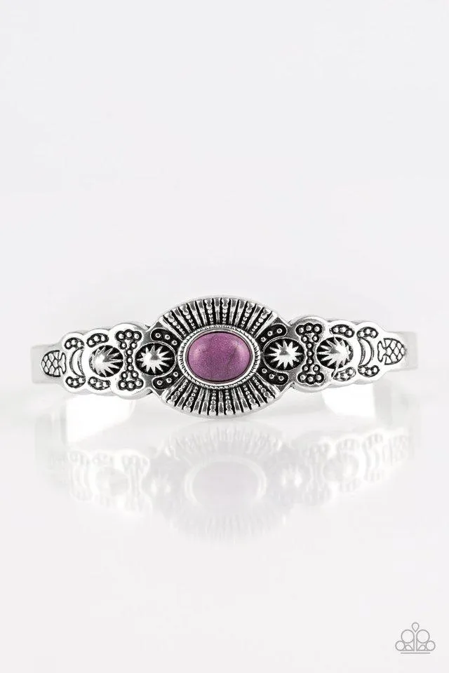 Paparazzi Bracelet ~ Wide Open Mesas - Purple
