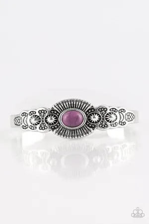 Paparazzi Bracelet ~ Wide Open Mesas - Purple