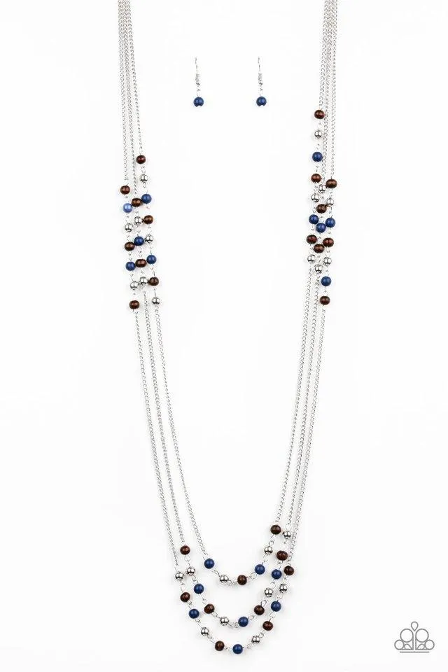 Paparazzi Necklace ~ Seasonal Sensation - Blue