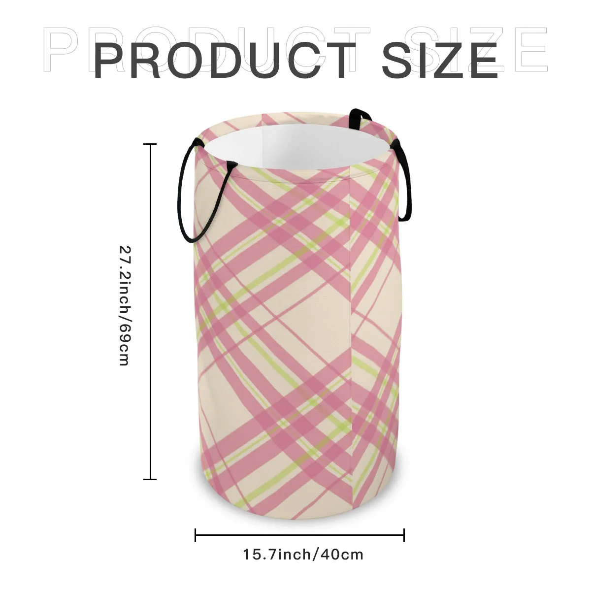 Pink & Green Fodlable Laundry Basket