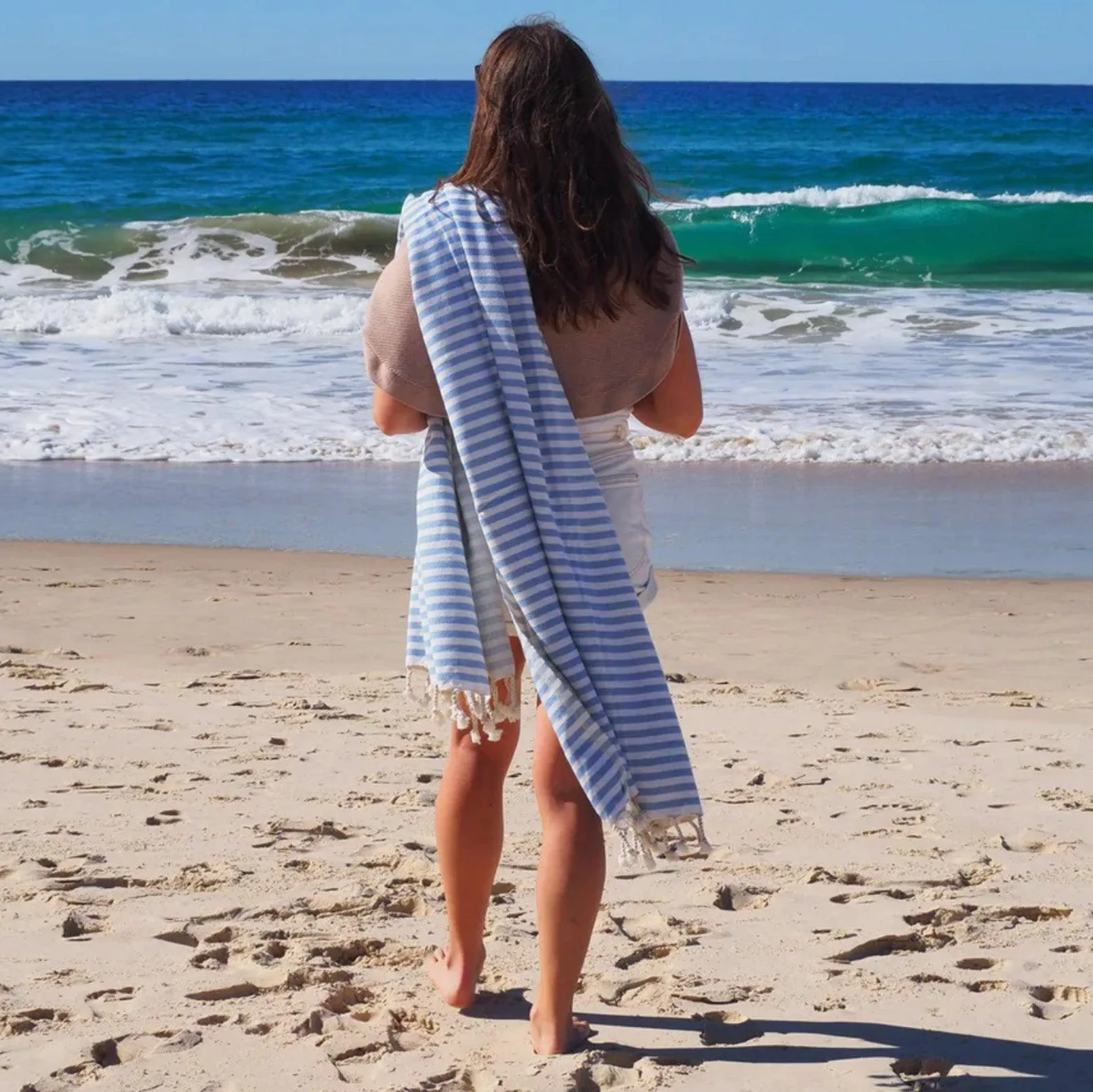Portsea Cotton Towel | Sky Blue