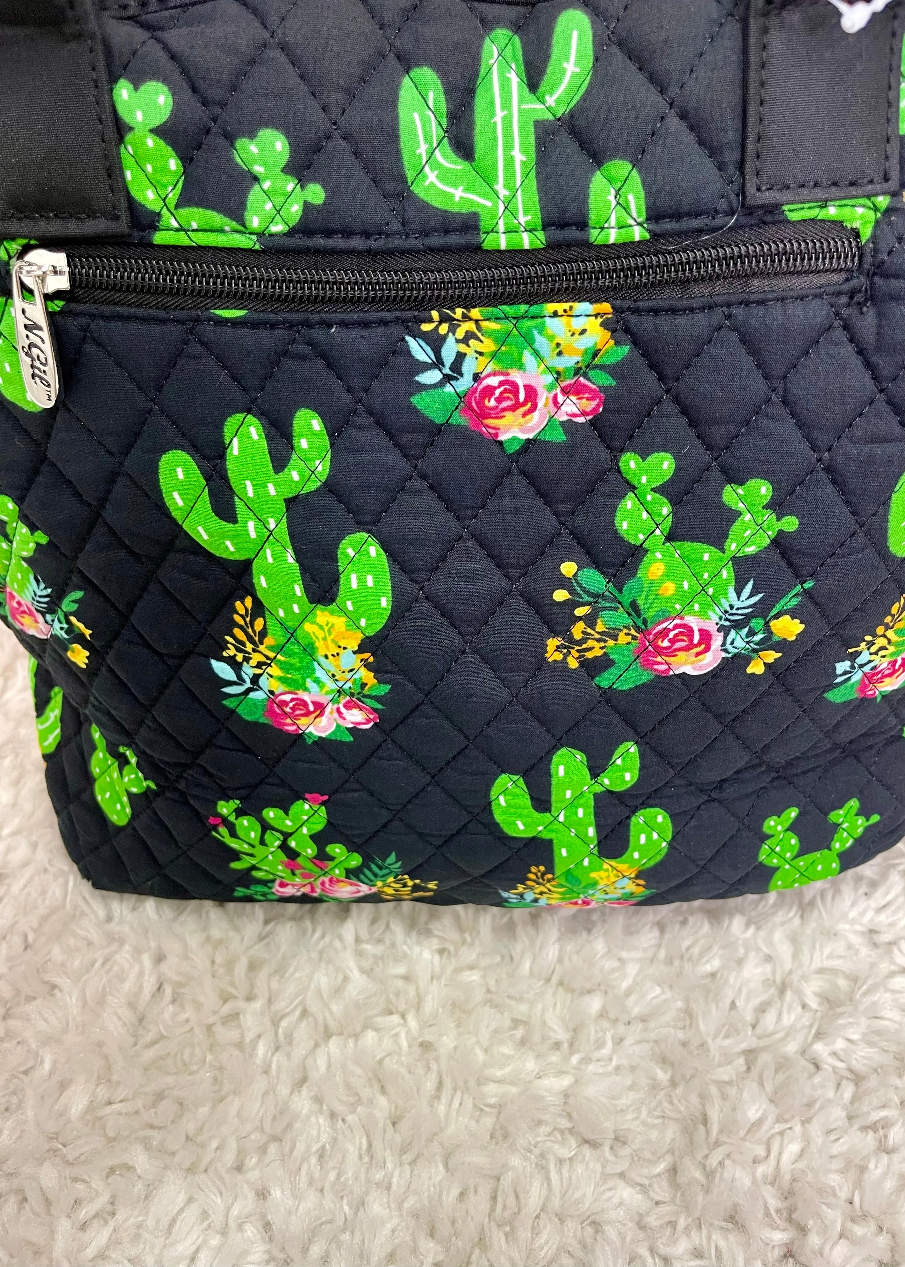 Quilted Tote - Cactus - DOORBUSTER