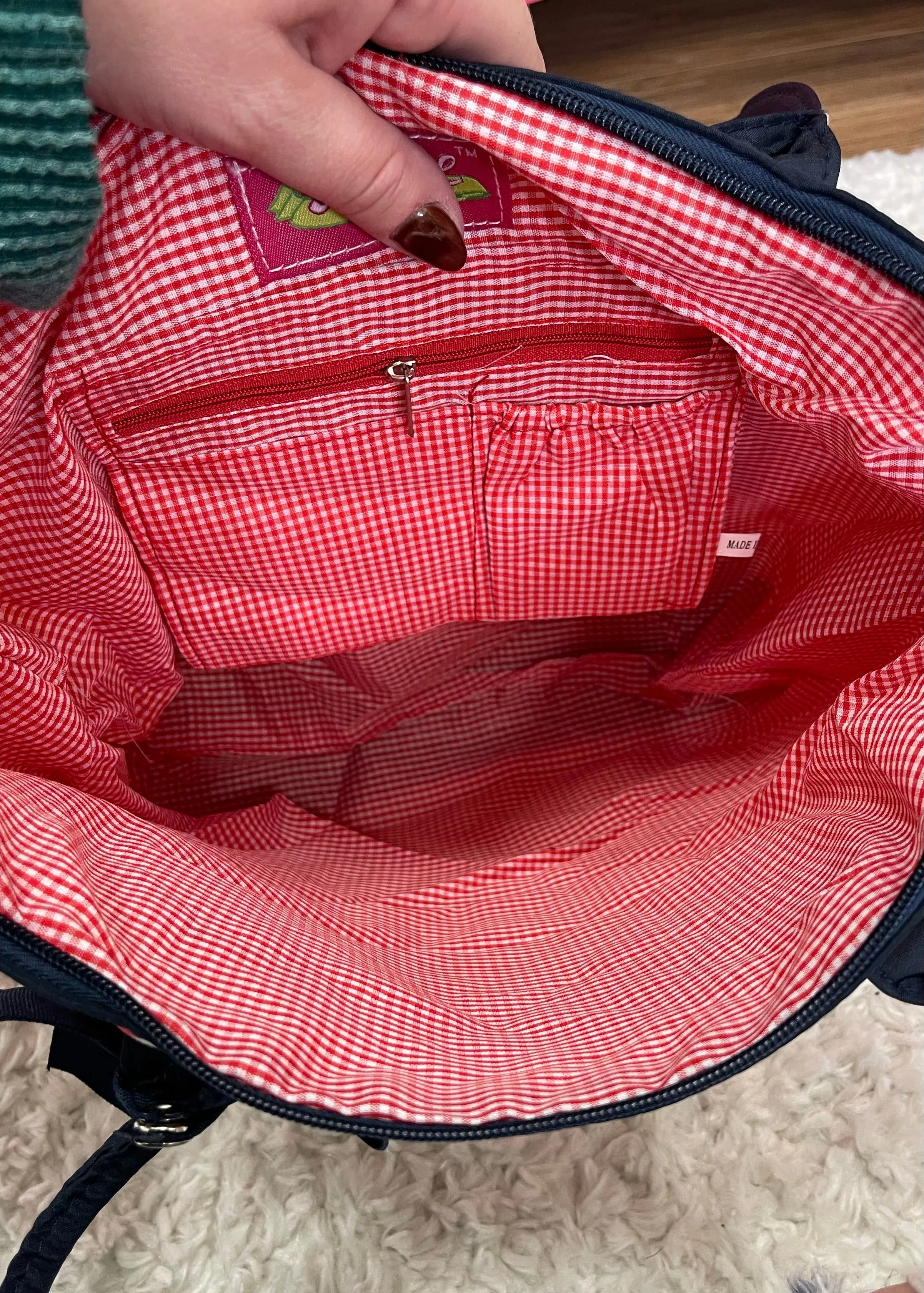 Quilted Tote - Coral Trellis - DOORBUSTER