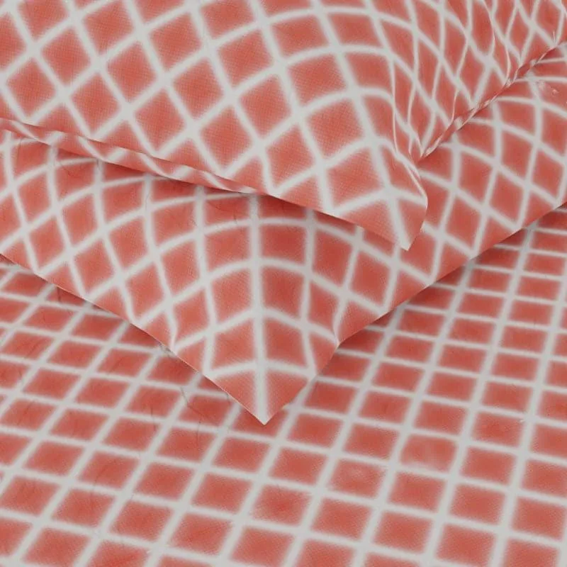 Rovaz Checkered Bedsheet - Red