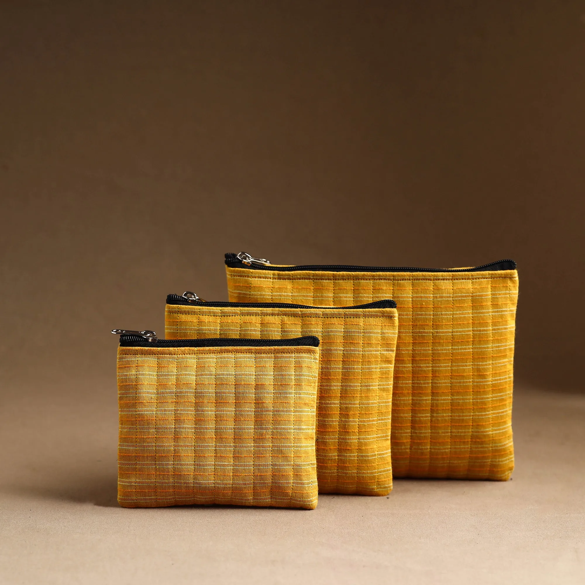 Set of 3 - Handmade Cotton Utility Pouches 02