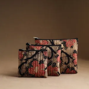 Set of 3 - Handmade Cotton Utility Pouches 06