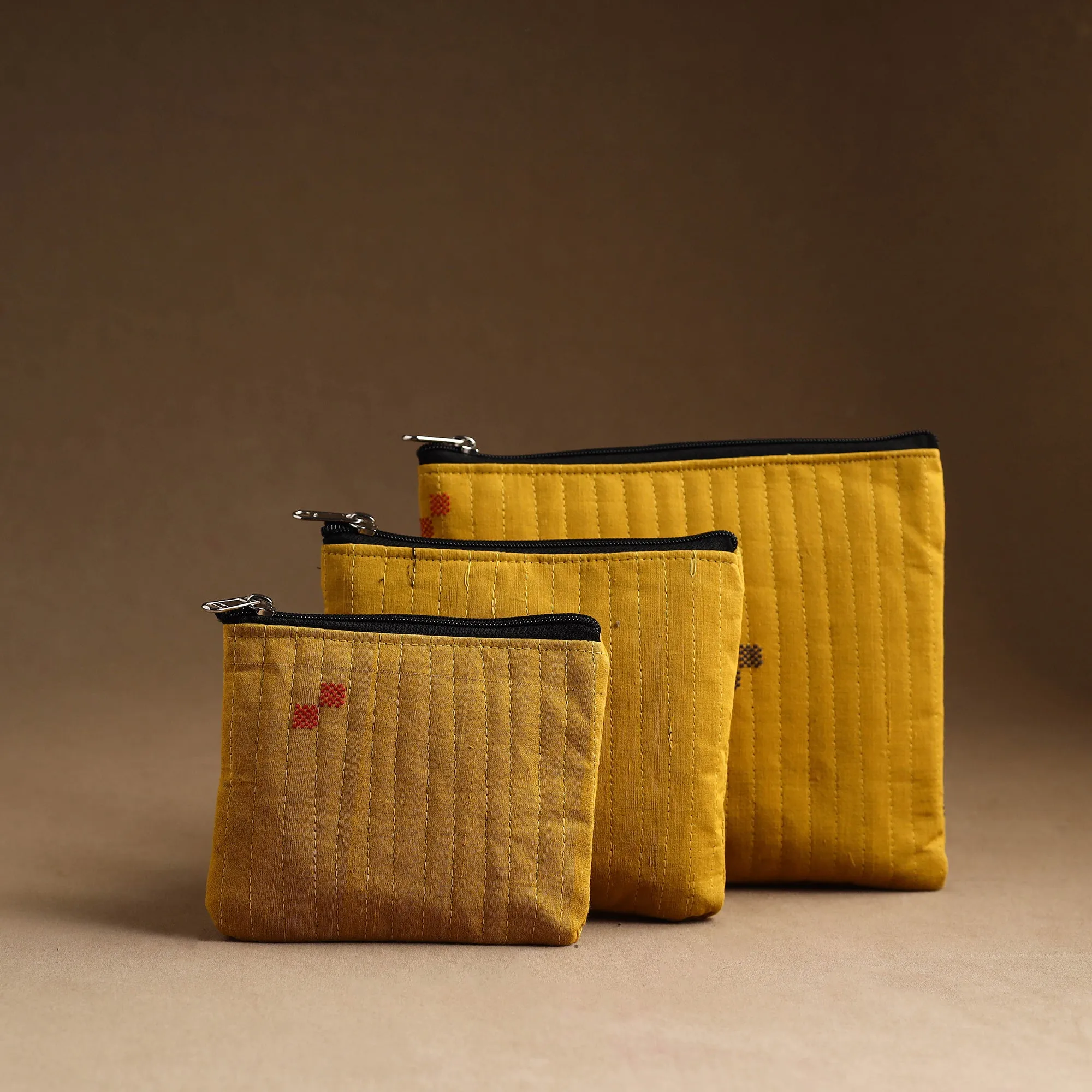 Set of 3 - Handmade Cotton Utility Pouches 27