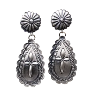 Sterling Silver Hand Stamped Earrings | Eugene Charley