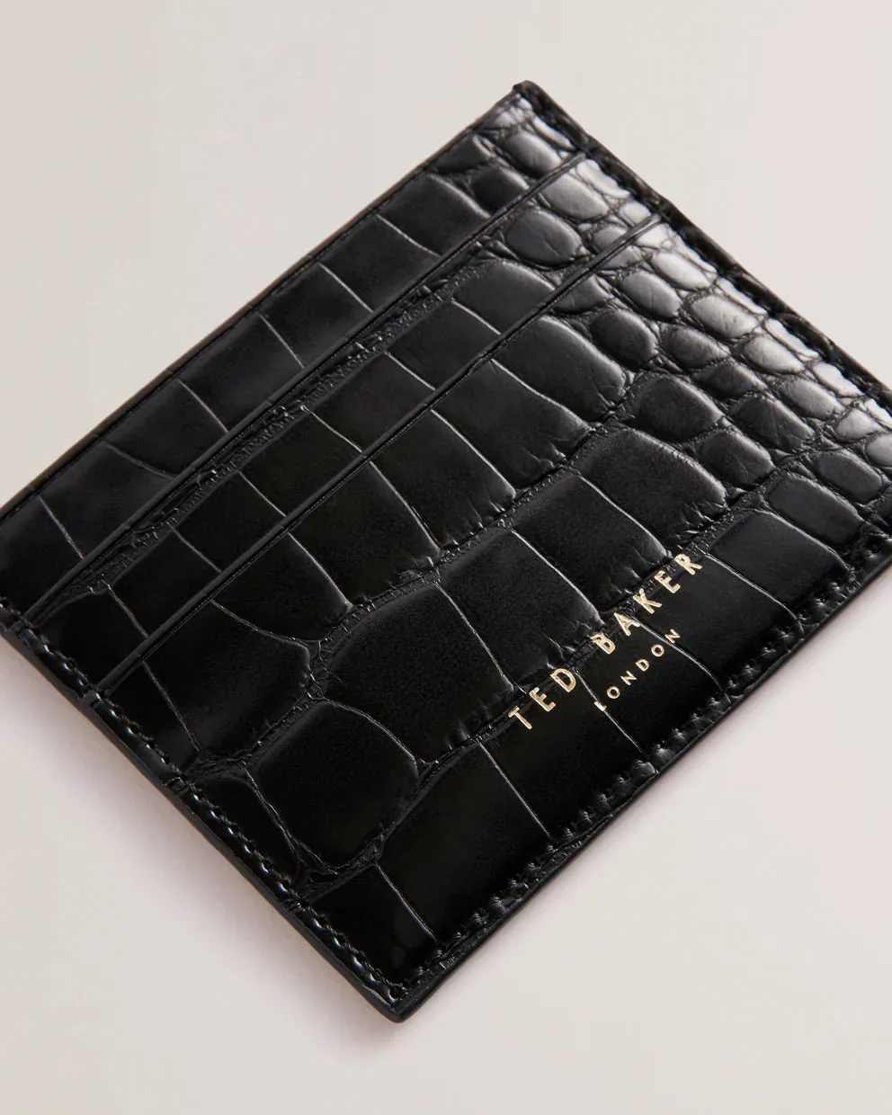 Ted Baker Peryyy Croc Effect A6 Notebook Cardholder | Black