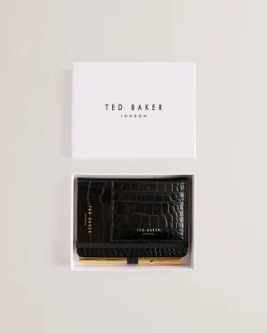Ted Baker Peryyy Croc Effect A6 Notebook Cardholder | Black