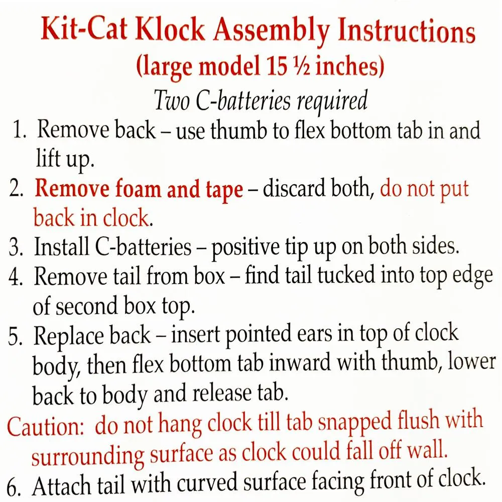 The 15.5" Classic Black Kit-Cat Klock