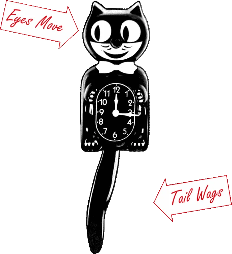 The 15.5" Classic Black Kit-Cat Klock