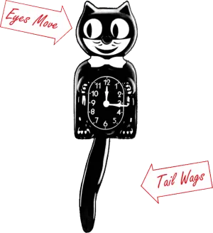 The 15.5" Classic Black Kit-Cat Klock