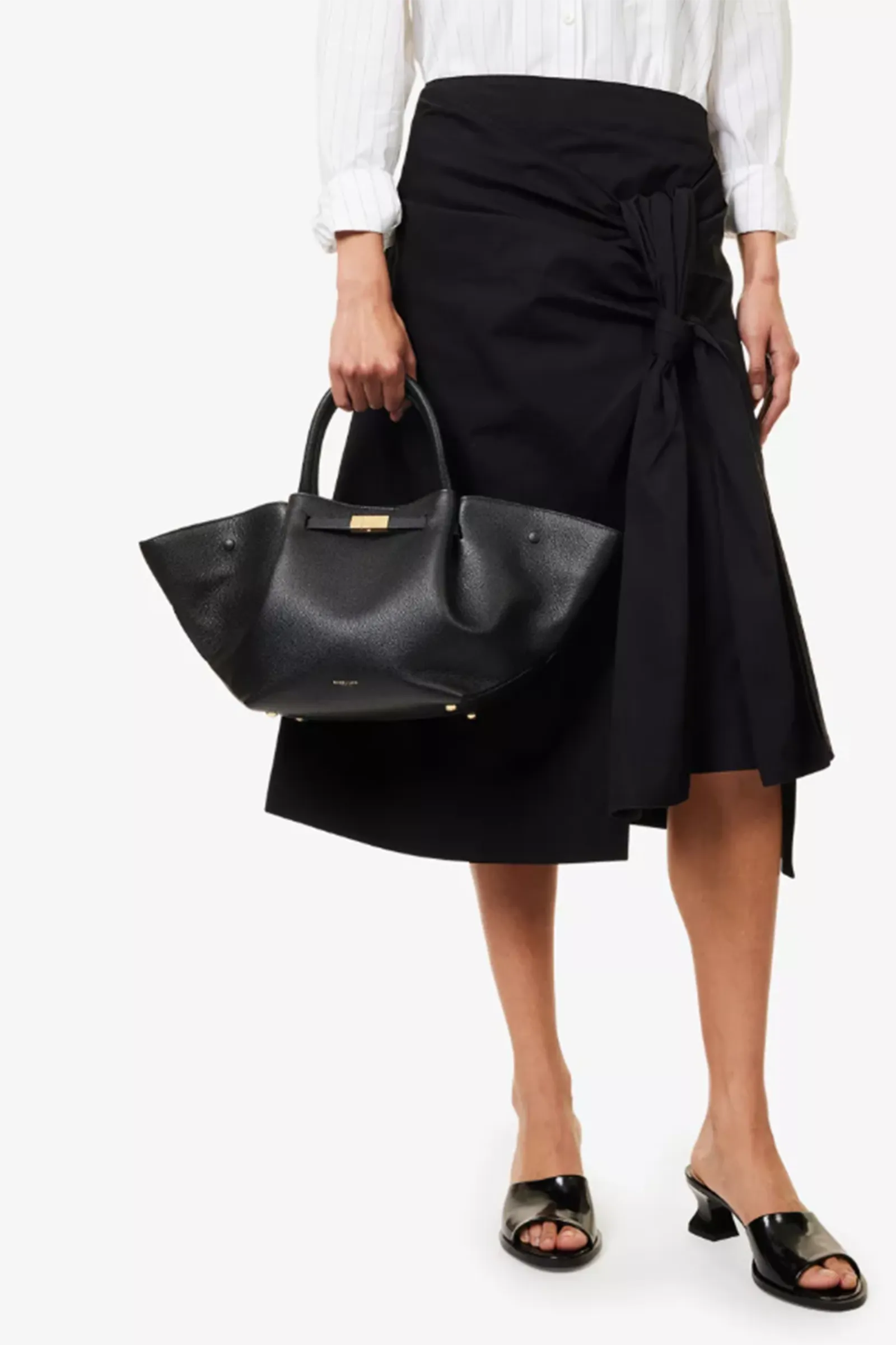 The Midi New York Leather Tote Bag
