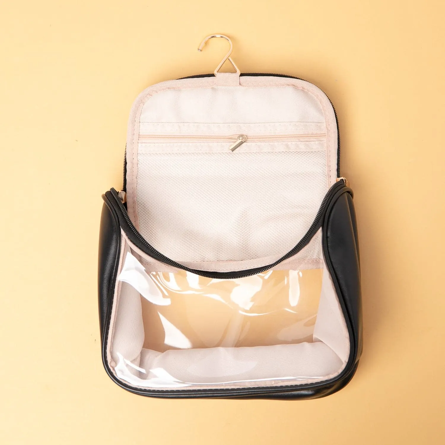 The Motto Hanging Toiletry Bag - Black