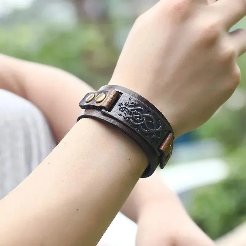 Timeless Elegance Leather Cuff Bracelet