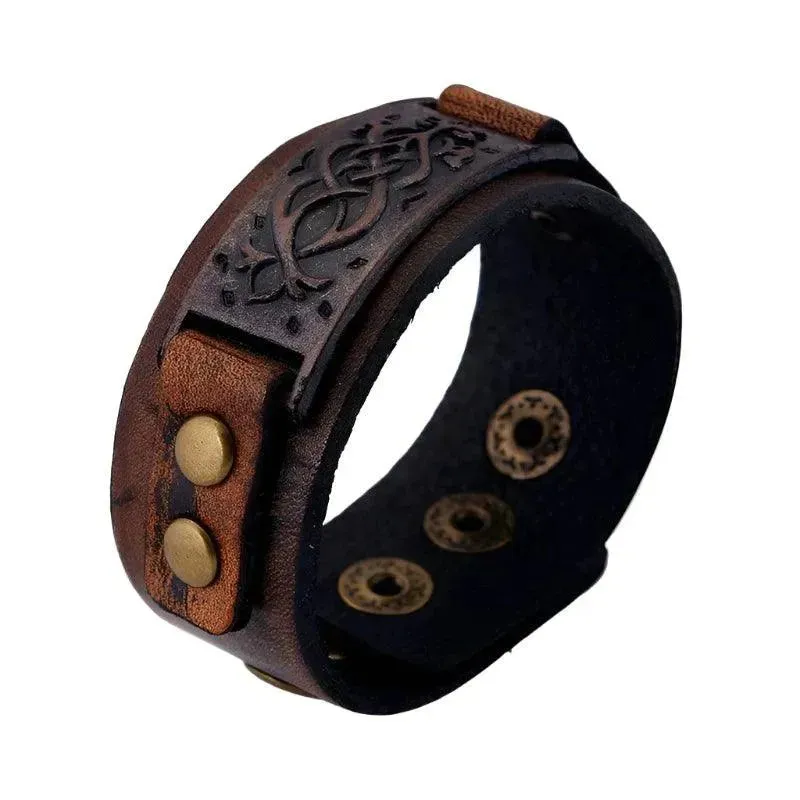 Timeless Elegance Leather Cuff Bracelet