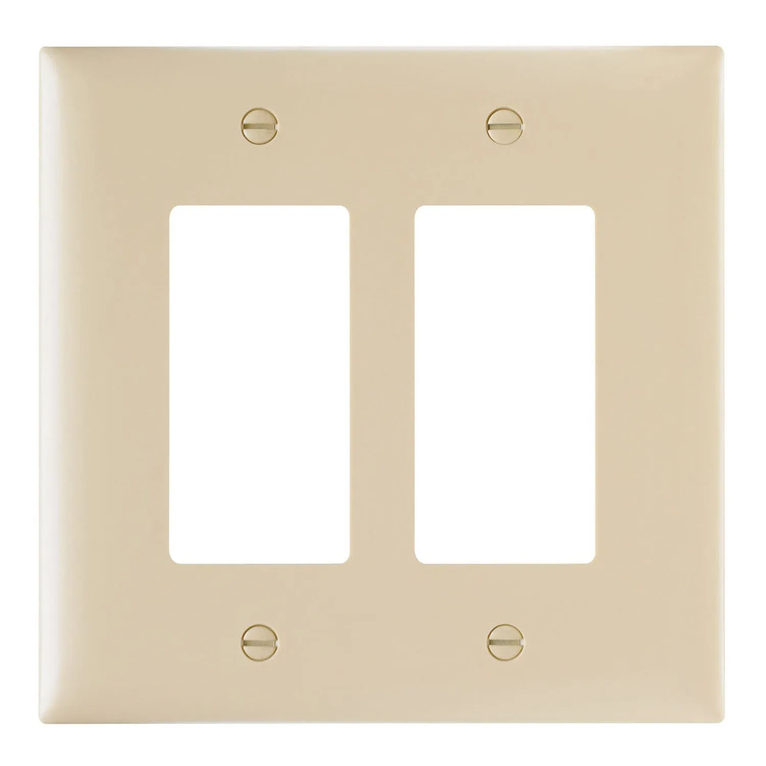 TradeMaster 2-Gang Junior Jumbo Decorator Wall Plate, Ivory