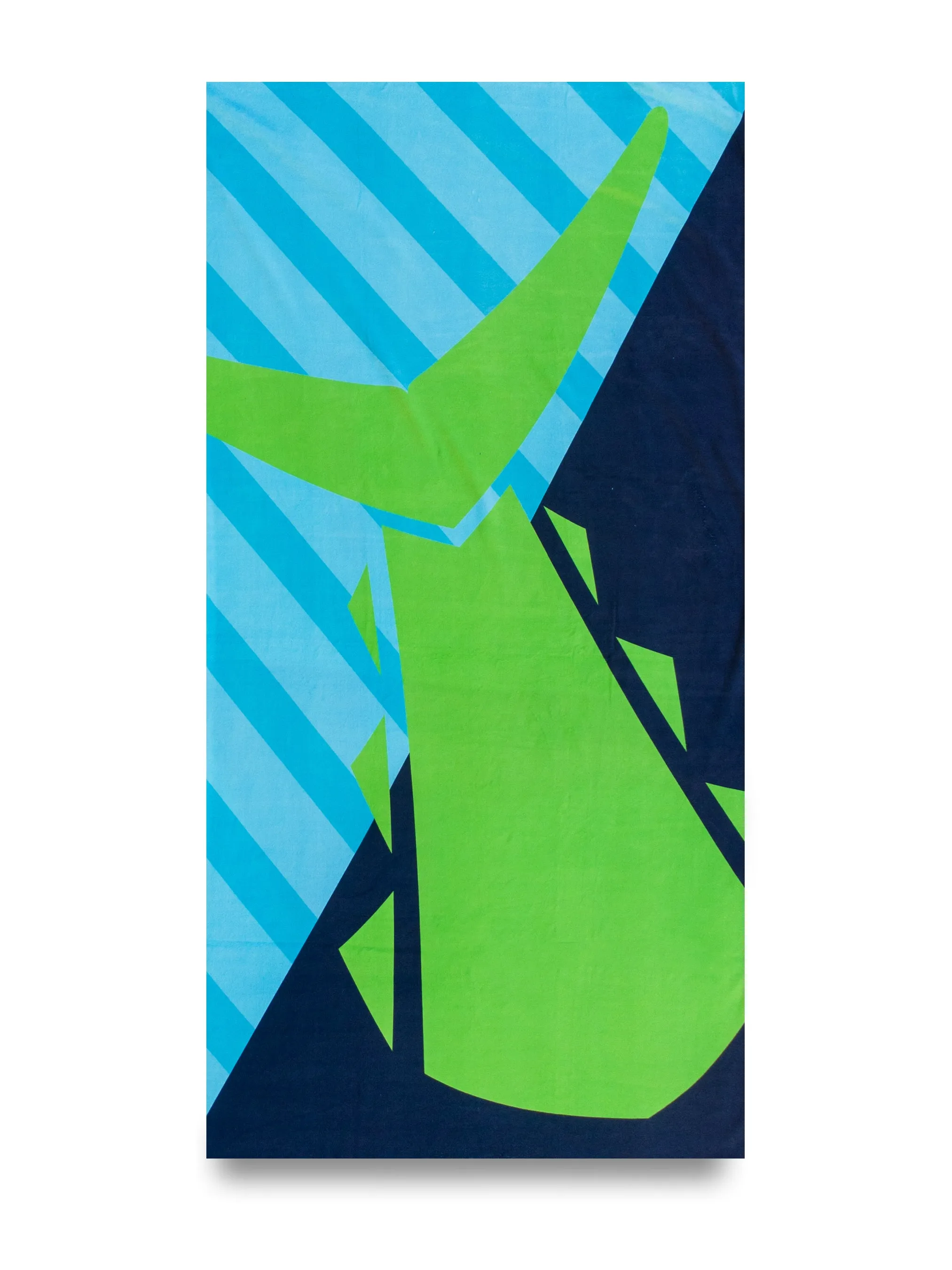 TSK Beach Towel | Blue Retro Slant Tail