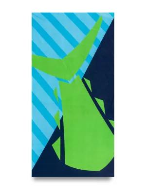 TSK Beach Towel | Blue Retro Slant Tail