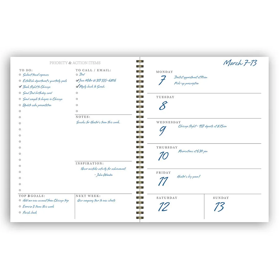Undated Executive Weekly Planner