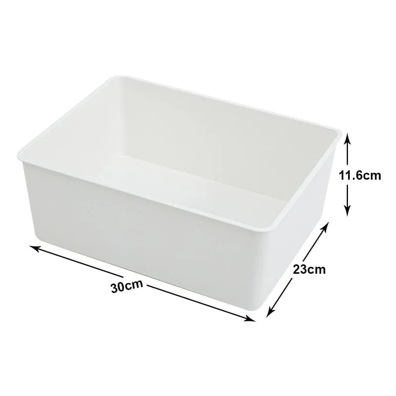 Urbane Home Multipurpose Sturdy Cloth Storage Box/Basket with Lid (White)