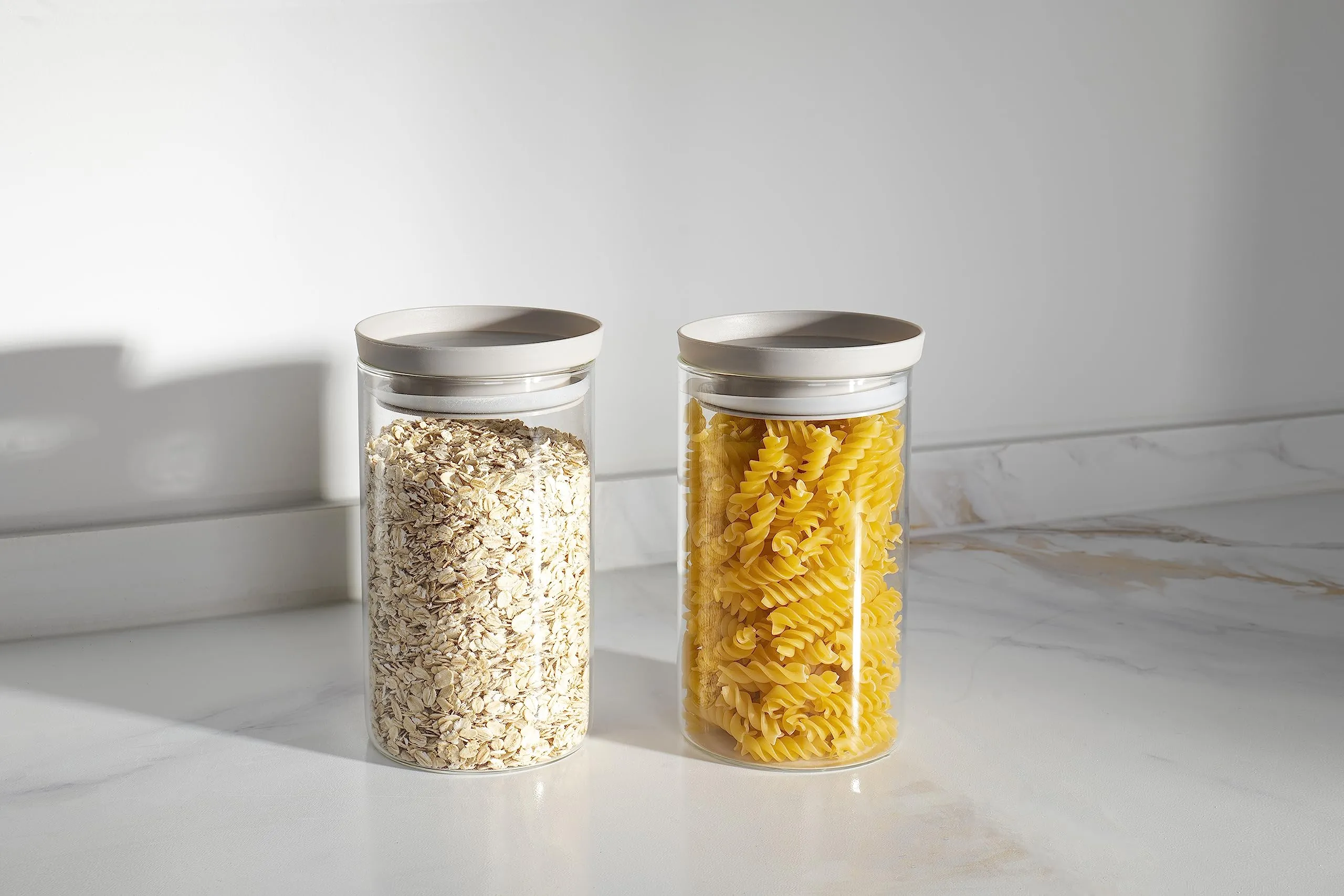 USHA SHRIRAM Food Storage Conatiner with Airtight Lid | Borosilicate Glass Container For Kitchen Storage Set (2Pcs - 1L each)| Glass Container With Lid For Fridge Storage| Borosilicate Bowl