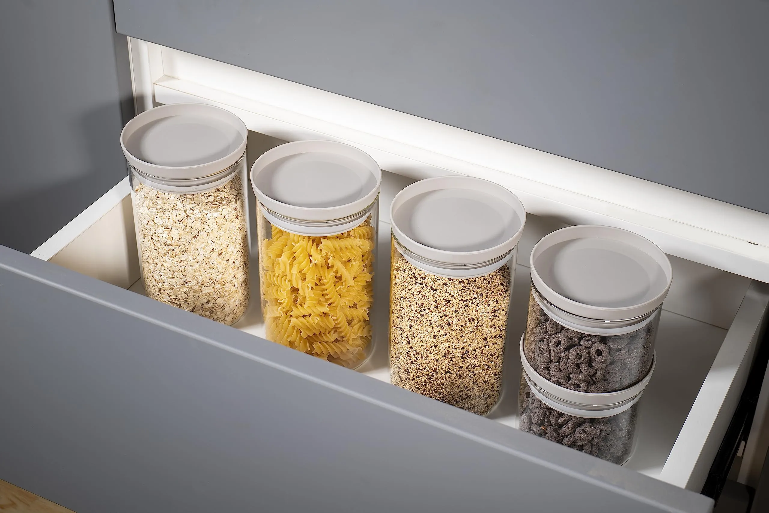 USHA SHRIRAM Food Storage Conatiner with Airtight Lid | Borosilicate Glass Container For Kitchen Storage Set (2Pcs - 1L each)| Glass Container With Lid For Fridge Storage| Borosilicate Bowl