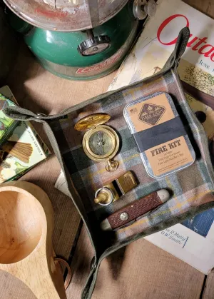 Waxed Canvas Travel Tray Lined Medium