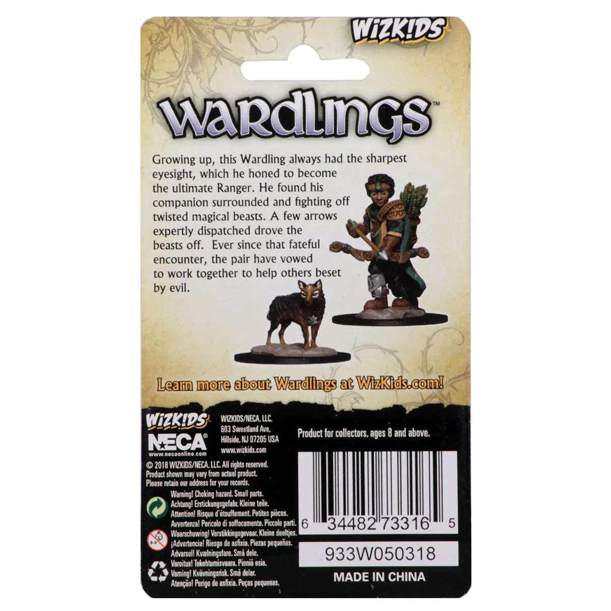 WizKids Wardlings RPG Figures: Boy Ranger & Wolf