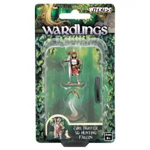 WizKids Wardlings RPG Figures: Girl Fighter & Hunting Falcon